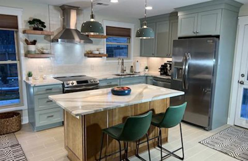 Franklin kitchen remodel with new cabinetry and countertops